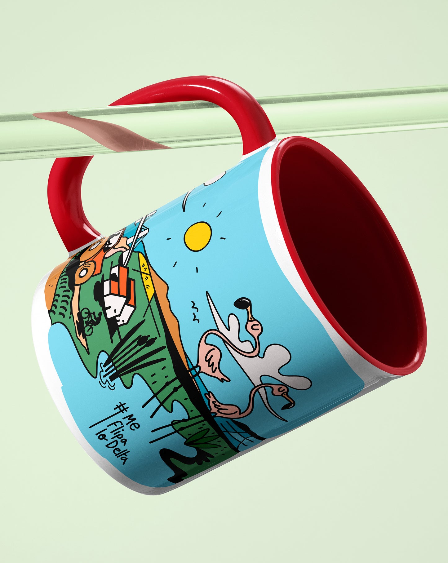 Taza de Cerámica con Ilustración Me Flipa lo Delta | Regalo Divertido y Original