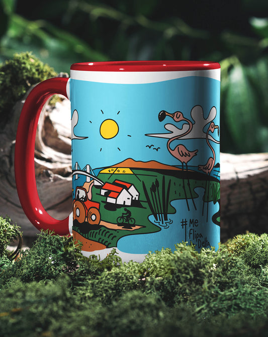 Taza de Cerámica con Ilustración Me Flipa lo Delta | Regalo Divertido y Original